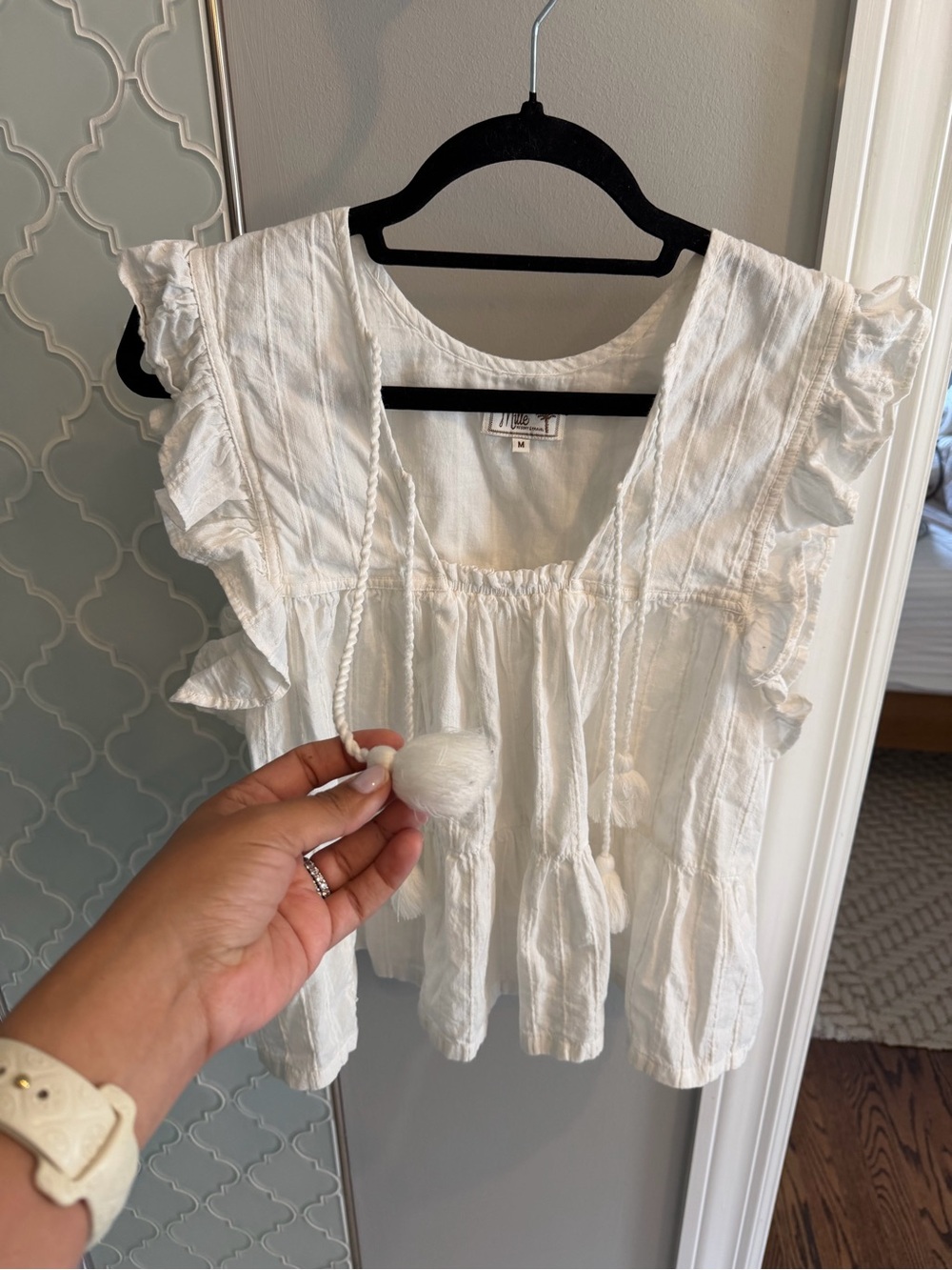 Mille Chelsea Ruffle Cotton Top - Picture 6 of 8